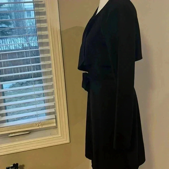 [XS]Ichi Black  Cardigan Dress with Belt Wrap Coat - Picture 4 of 9